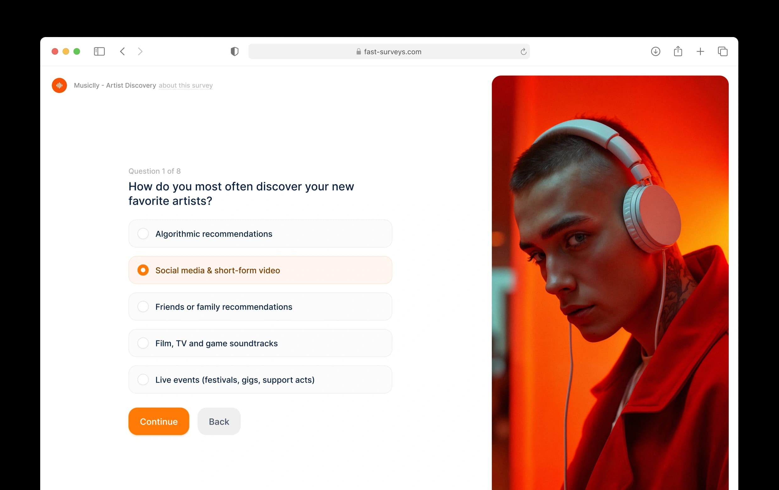 Nice Forms interactive survey preview