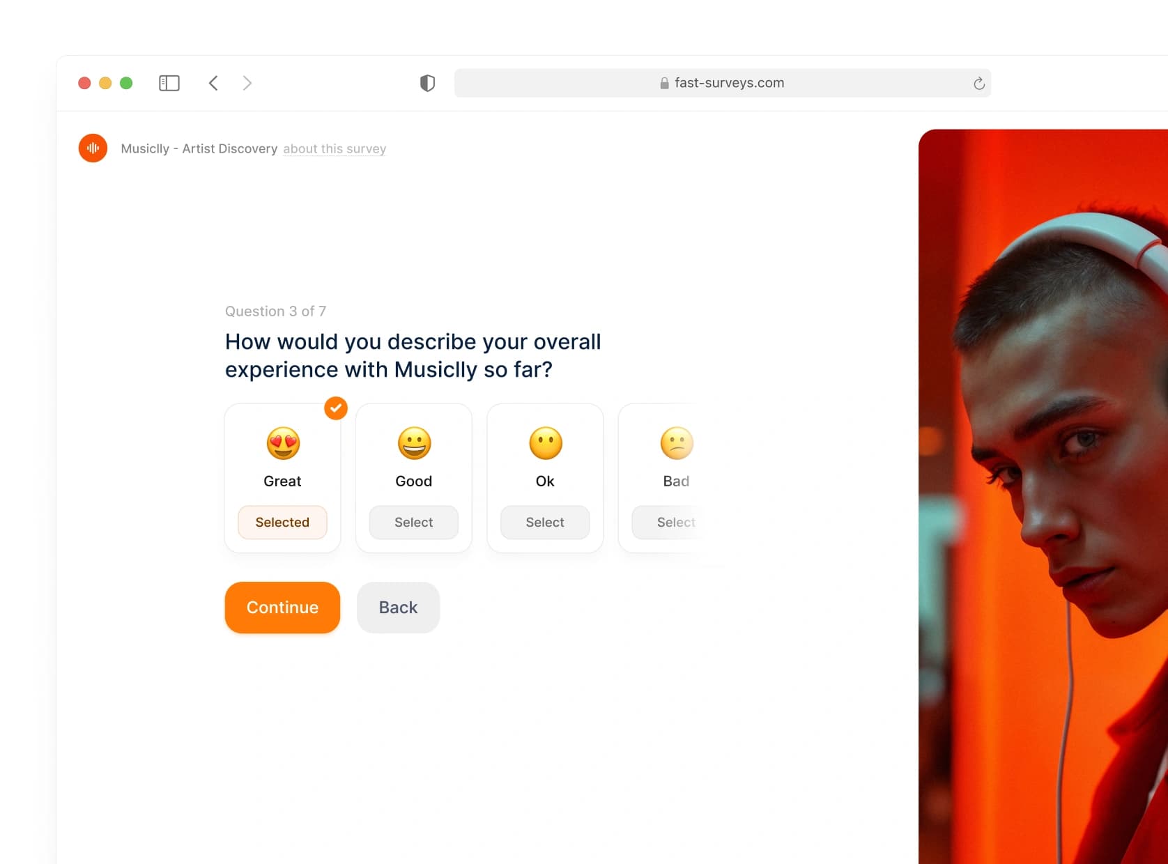 Preview of a mood scale survey question